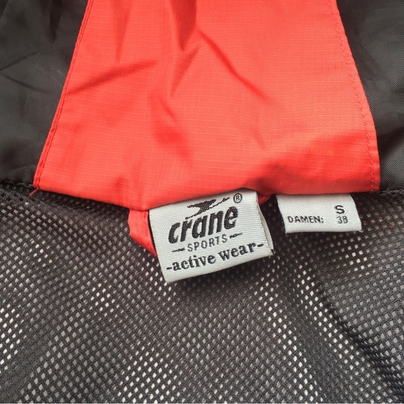 Crane Sports Active Wear Red/Black Hooded Jacket S - Picture 2 of 5